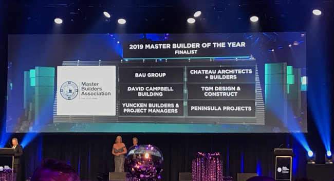 2019 Master Builder of the Year Finalists